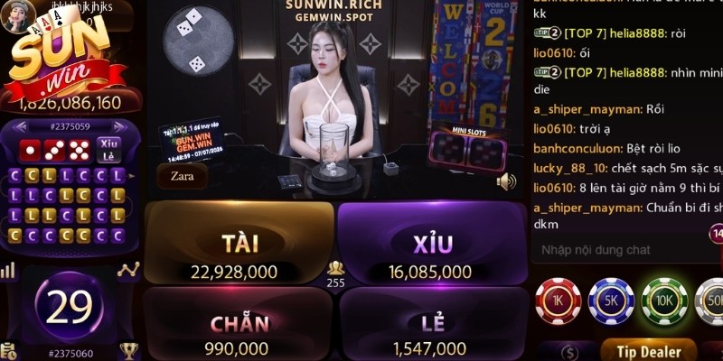 Giới thiệu bàn cược đơn giản và dễ hiểu của tài xỉu Sunwin