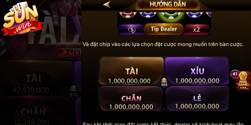 Hướng dẫn cách chơi, cách tính điểm tại game tài xỉu Sunwin